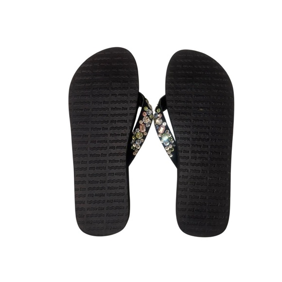 YELLOW BOX SANDSTONE Rhinestone flip flops sandals women’s shoes size 8 - Picture 8 of 12
